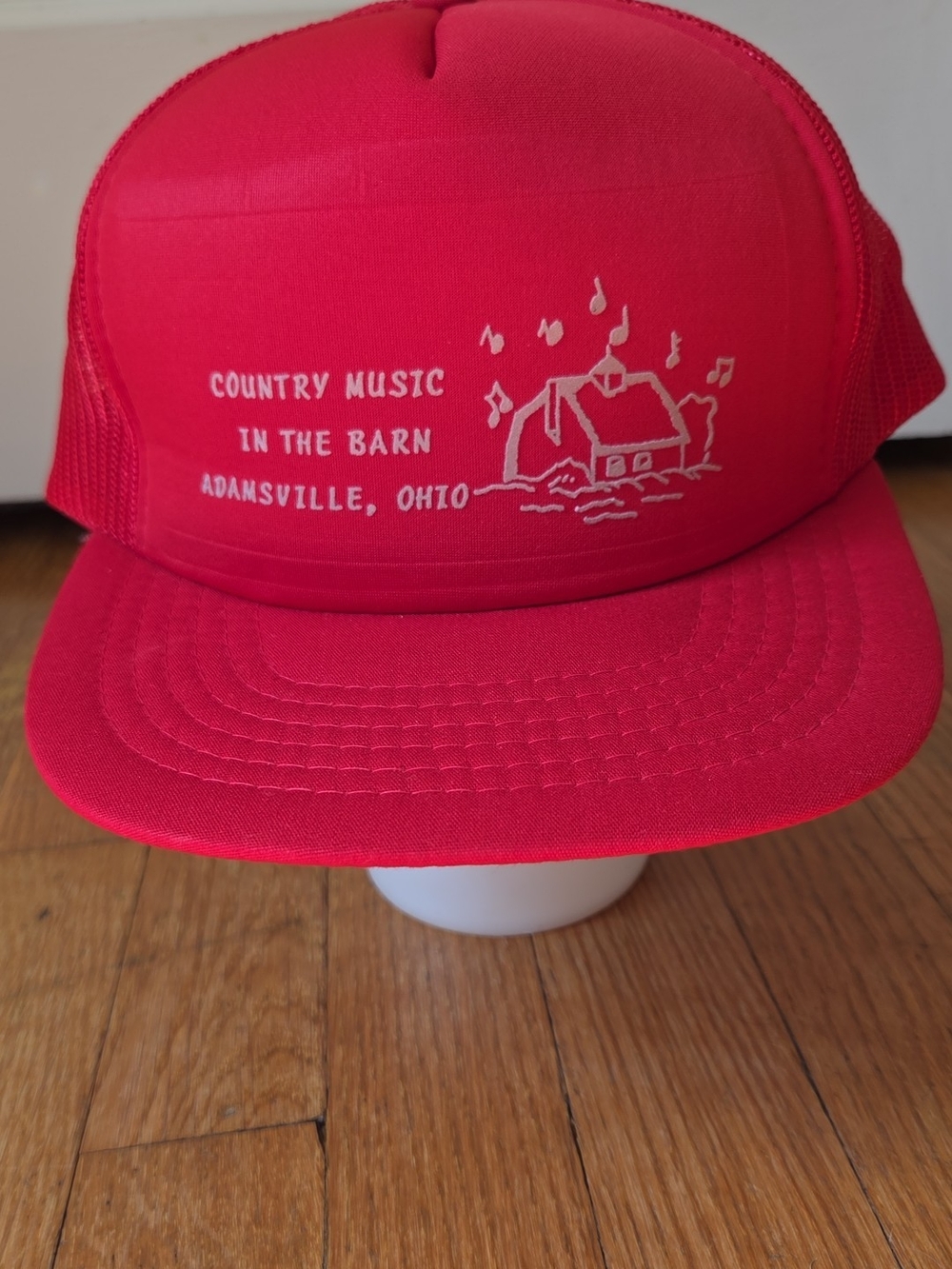Vintage Country Music In The Barn Red Trucker Hat